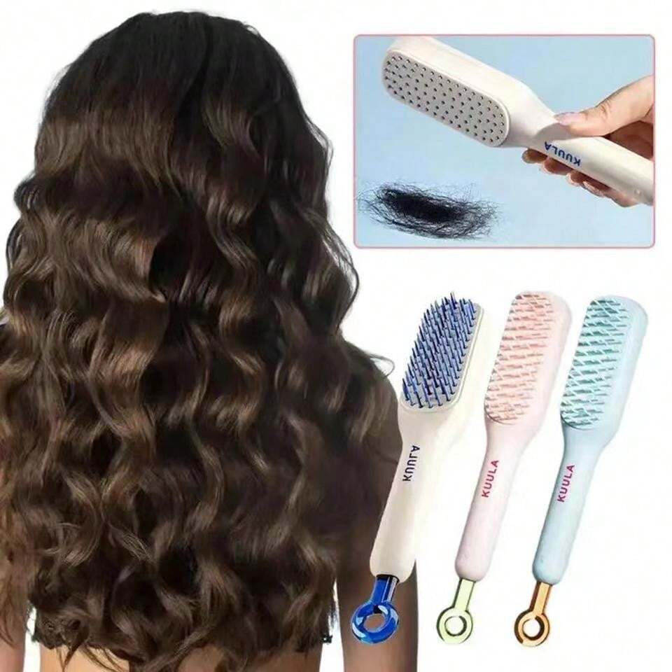 Self Cleaning Hair Comb – Easy to Use & Clean in One Click