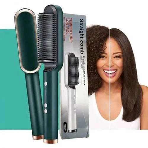Hair straightening brush for home use