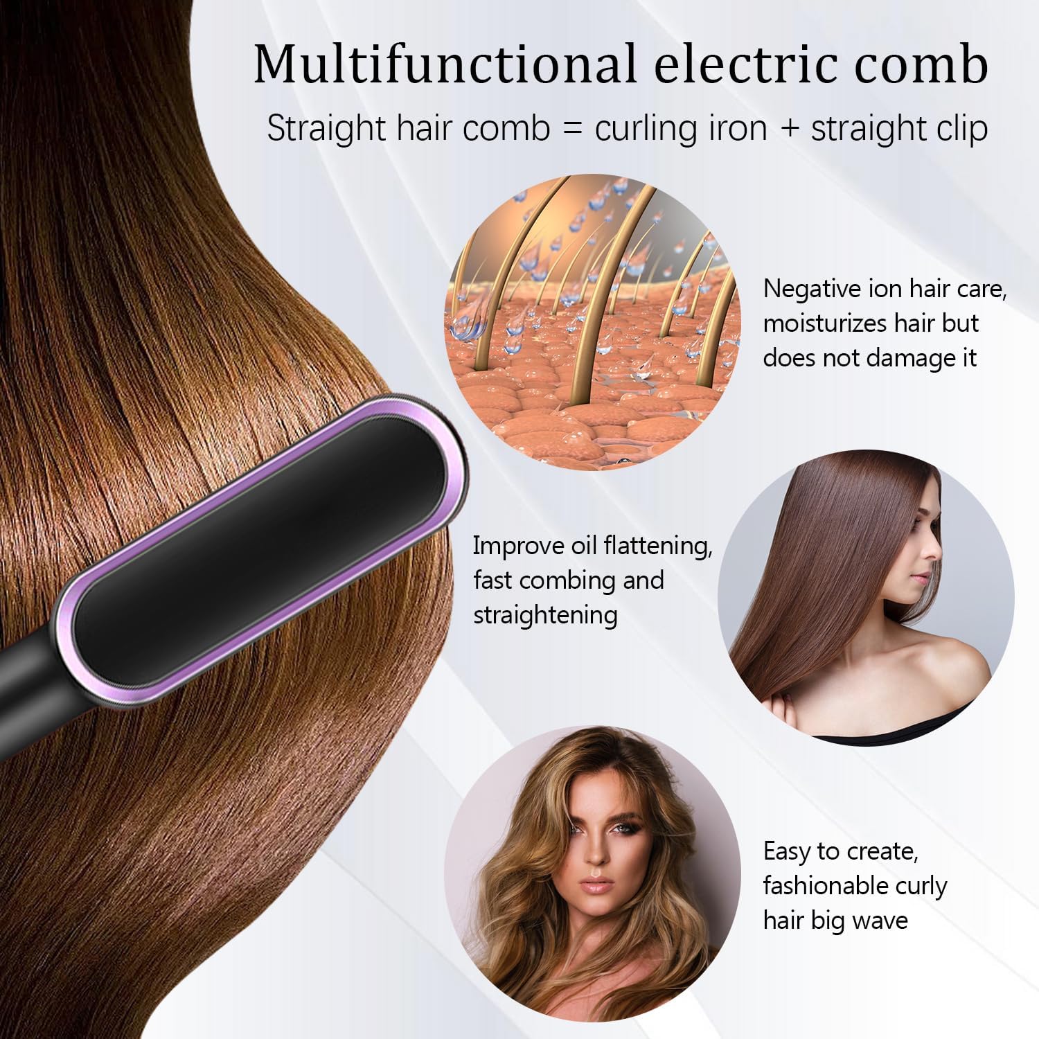 Anti-scald electric brush close-up