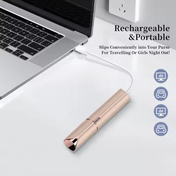 Rechargeable design for cordless convenience and repeated use.