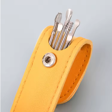 Ear pick set with double-ended tools for effective ear care